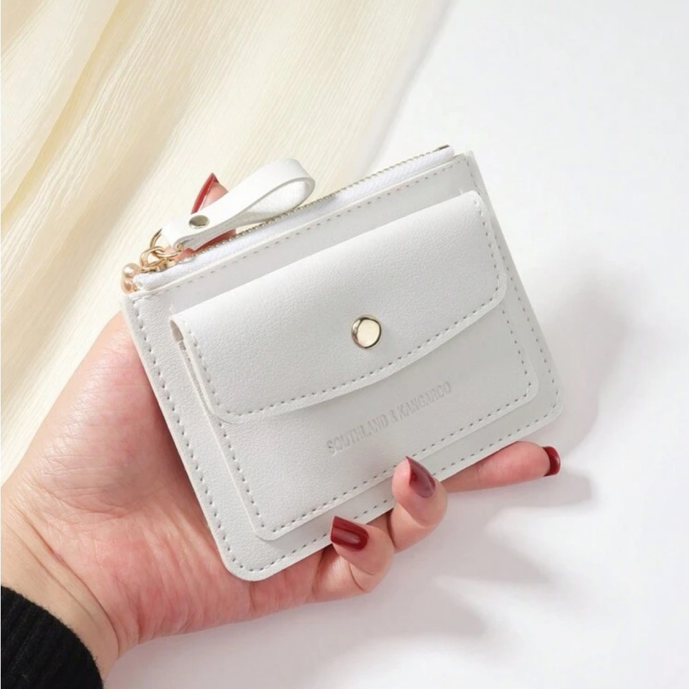 ⚠️Clearance White Flip Cover And Zipper Wallet / Cardholder